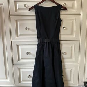 Holt Renfrew brand black pleated dress